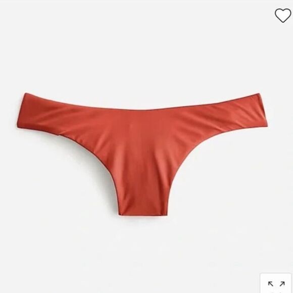 J. Crew Curved Waist Cheeky Bikini Bottom Red Size XXL NWT - Picture 1 of 8